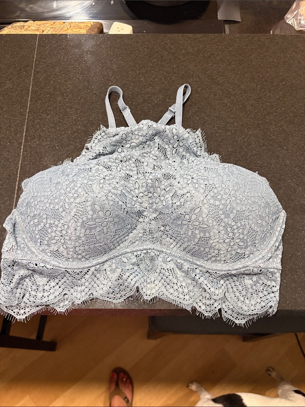 PINK Victoria's Secret Gray Lace Bralette